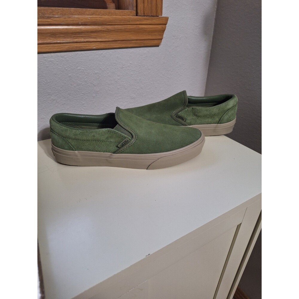 New without Box Unisex VANS Classic SlipOn Suede Mix Elm Green Men 7.5 womens 9